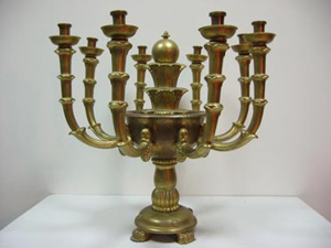 Picture of Glided bronze Art Decò branched candlestick