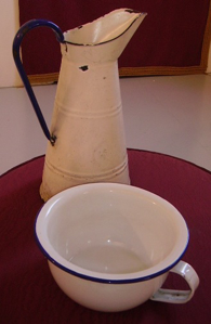 Picture of metal jug and potty
