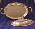 Picture of tray with cover silver platede