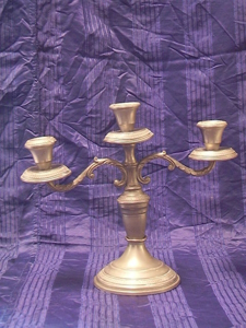Picture of small candelabra in pewter