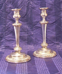 Picture of pair of candlestick silver plated