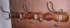 Picture of wood and metal wall clothes hanger