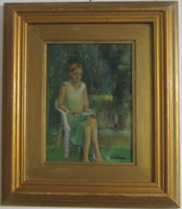 Picture of Oil painting Woman's reading by Sian Evans
