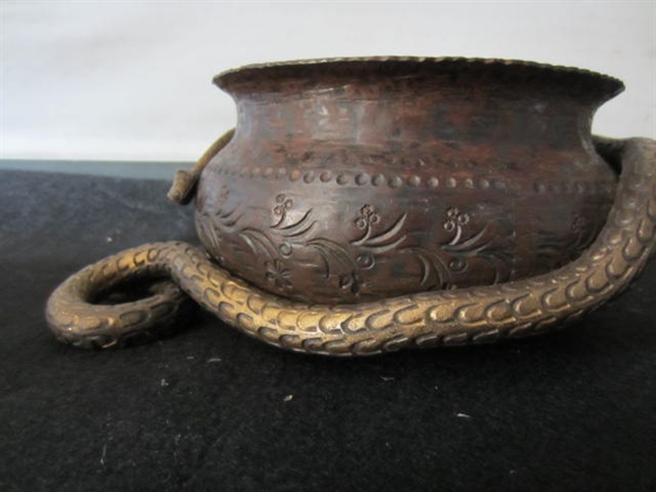 Picture of Cast and painted Iron  Vase with Snake
