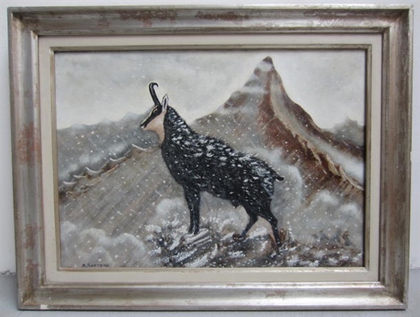 Picture of Oil painting Ibex by R. Fugazza
