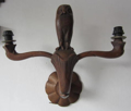 Picture of Carved Wood wall lamp Little Owl
