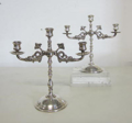 Picture of pair of candelabra in silver plated