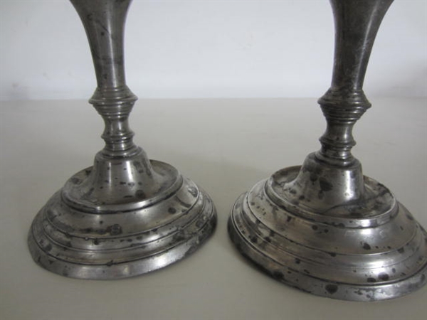 Picture of pair of candlestick in pewter