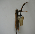 Picture of Fallow deer and deer antlers wall lamp n° 4
