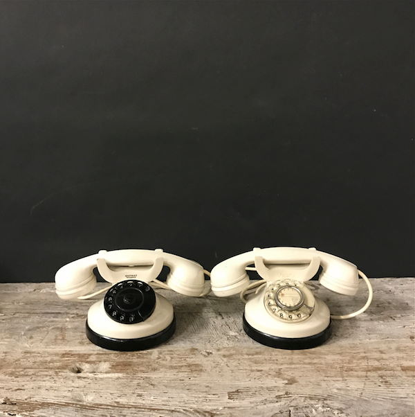 Picture of White Safnat telephones 
