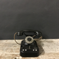 Picture of Black bakelite and iron telephone exchange from 50s with lever switch 