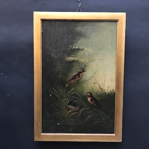 Picture of Unknown artist's Oil painting. Birds
