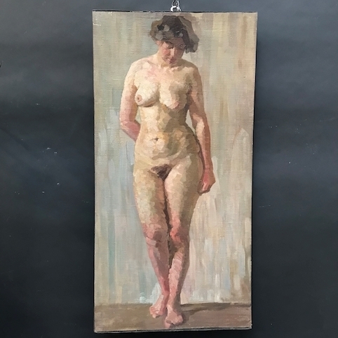 Picture of Painting by Ermenegildo Antonio Donadini. Standing aked woman.
