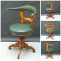 Picture of office armchair green lether