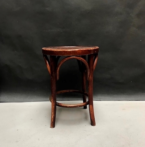 Picture of Mahogany bent beechwood stool 