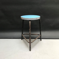 Picture of Stool with light blue Formica seat