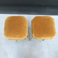 Picture of Pair of stools with velvet mustard seat