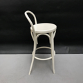 Picture of white bar stool thonet style with back