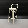 Picture of white bar stool thonet style with back