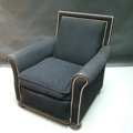 Picture of Black armchair with studs