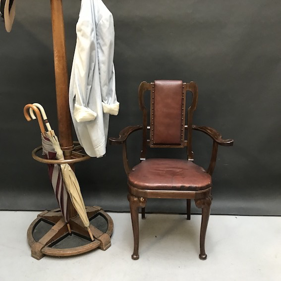 Picture of English  Art Nouveau chair with armrests
