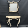 Picture of Console with mirror in horn and parchment