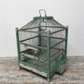Picture of light green wooden birdcage