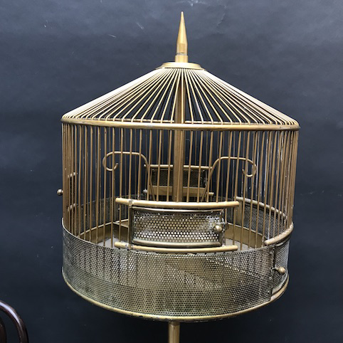 Picture of  Floor birdcage painted in gold 