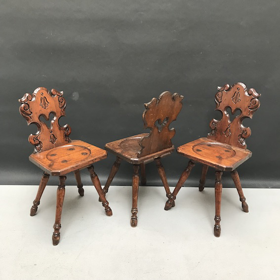 Picture of three Black Forest chairs
