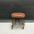 Picture of Little antler and leather  stool