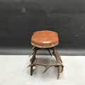 Picture of Little antler and leather  stool