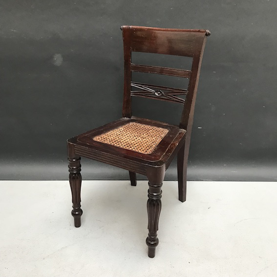 Picture of Victorian Era Mahogany and Wicker Chair