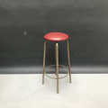 Picture of Red bar stool with gilded legs